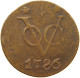 NETHERLANDS GELDERLAND DUIT 1786  #t110 0087 - Monedas Provinciales