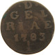 NETHERLANDS GELDERLAND DUIT 1783  #c063 0013 - Monedas Provinciales