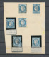 Lot 6 TP N°60 25c Bleu Dits "remplaçants" 133A2,135A2,2*137A2, 143A2,145A2 N3564 - 1871-1875 Cérès