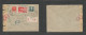 France - Xx. 1942 (23 July) Camp De La Courtine, Creuse - Norway, Oslo. Registered Multifkd Comm Issues Envelope With Co - Other & Unclassified
