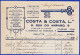 Invoice/ Facture, Portugal 1940, COSTA & COSTA, Ldº., Ferragens & Quinquilharias / Lisboa - Portugal