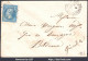 FRANCE N°22 SUR LETTRE GC 3782 ST NICOLAS DE LA GRAVE TARN & GARONNE 05/03/1865 - 1862 Napoléon III.