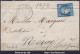 FRANCE N° 60A SUR LETTRE POUR NERAC GC 4076 VALENCE SUR BAÏSE GERS DU 04/05/1872 - 1871-1875 Ceres