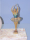 Delcampe - - JOLIE LAMPE A POSER ART DECO BOULE CLICHY ROSE DANSEUSE REGULE Doré & Vert    E - Lantaarns & Kroonluchters