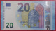 20 EURO S027B6 Serie SP Lagarde Italy Charge 05 Perfect UNC - 20 Euro