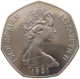 ISLE OF MAN 50 PENCE 1981 Elizabeth II. (1952-2022) #c018 0487 - Isle Of Man