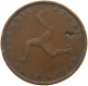 ISLE OF MAN HALFPENNY 1839 Victoria 1837-1901 #a092 0619 - Île De  Man