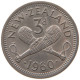 NEW ZEALAND 3 PENCE 1960 Elizabeth II. (1952-2022) #a080 0635 - Nieuw-Zeeland