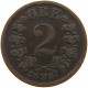 NORWAY 2 ÖRE 1897 Oscar II. (1872-1907) #a085 0523 - Norvège