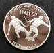 BHUTAN 1990 300 Ngultrums Silver Italy 90 Soccer World Cup  E.1014 - Butan