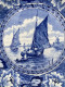 Assiette Collection Hollandia  23 Cm Société Céramique De Maestricht 1895 Voile Bleu #200916 - Maastricht (NLD)