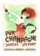 Publicité Champagne Damery Epernay,  Signé Cappiello, Dessin Art Nouveau - Femme, Verre, Chapeau à Plumes, Ruban - Cappiello