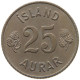 ICELAND 25 AURAR 1951  #s065 0761 - Islandia