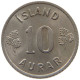 ICELAND 10 AURAR 1966  #c078 0363 - Islande