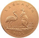 AUSTRALIA PENNY TOKEN 1855 Victoria (1837-1901) TOKEN TASMANIA 1855 WHITE #t059 0179 - Penny