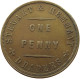 AUSTRALIA PENNY TOKEN  Victoria (1837-1901) BRISBANE STEWART HEMMANT DRAPERS #t059 0181 - Penny