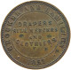 AUSTRALIA PENNY TOKEN 1857 Victoria (1837-1901) CROCKER HAMILTON #t008 0309 - Penny