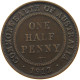 AUSTRALIA HALFPENNY 1912 H George V. (1910-1936) #a066 0193 - ½ Penny