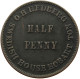 AUSTRALIA HALF PENNY TOKEN  Victoria (1837-1901) TOKEN O H HEDBERG SWEDISH HUSE HOBART #t059 0197 - ½ Penny