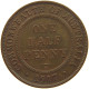 AUSTRALIA 1/2 PENNY 1917 George V. (1910-1936) #c018 0177 - ½ Penny