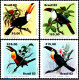Ref. BR-1857-60 BRAZIL 1983 - TOUCANS, FAUNA,MI# 1964-67, SET MNH, BIRDS 4V Sc# 1857-1860 - Pelícanos