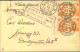 1919, Letter From JELGAWAR To Hamburg With Beautiful Block Of Four20 Kop Orange. Military Censor - Lettland