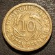 ALLEMAGNE - GERMANY - 10 RENTENPFENNIG 1924 G - KM 33 - 10 Rentenpfennig & 10 Reichspfennig