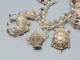Delcampe - -SUPERBE BRACELET ARGENT SILVER 10 GROSSES BRELOQUES Poinçons BIJOU ANCIEN   E - Bracelets