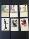 Wiener Werkstaette Serie 9 Cartes Postales Sur 12 De La Serie Mode, Avec Le Pochet. Edition Moderne De Brandstatter - Wiener Werkstaetten
