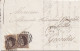 34599# BELGIQUE LEOPOLD MEDAILLON N°14 X 2 LETTRE Obl 62 HUY 1863 Pour GOSSELIES - 1849-1865 Medallones (Otros)