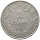 BELGIUM 2 FRANCS 1912  #t148 0195 - 2 Francs