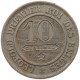 BELGIUM 10 CENTIMES 1862 Leopold I. (1831-1865) #s029 0047 - 10 Cent