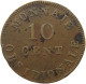 BELGIUM 10 CENTIMES 1814 ANVERS ANTWERPEN #t161 0169 - 1790 Vereinigte Belgische Staaten