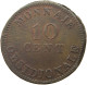 BELGIUM 10 CENTIMES 1814 R ANTWERPEN OVERSTRUCK AVERS #t061 0169 - 1790 Estados Unidos De Bélgica