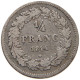 BELGIUM 1/4 FRANC 1844 RARE #t138 0239 - 1/4 Frank