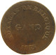 BELGIUM CENTIME 1833 Leopold I. (1831-1865) GAND GENT #c065 0087 - 1 Cent