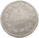BELGIUM 5 FRANCS 1833 RARE #t083 0289 - 5 Francs