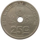 BELGIUM 25 CENTIMES 1939 MINTING ERROR 25 CENTIMES 1938 90° DIE ROTATION RIGHT #t065 0209 - 25 Cents