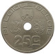 BELGIUM 25 CENTIMES 1939 MINTING ERROR MEDAL ALIGNMENT 25 CENTIMES 1939 #t065 0183 - 25 Cent