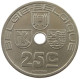 BELGIUM 25 CENTIMES 1938 MINTING ERROR 25 CENTIMES 1938 90° DIE ROTATION RIGHT #t065 0205 - 25 Centimos