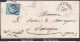 FRANCE N°60A SUR LETTRE AVEC CONVOYEUR DE STATION LONS LE SAUNIER LIGNE 82A B.MOU. - 1871-1875 Ceres