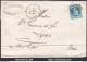 FRANCE N°29A SUR LETTRE AVEC CONVOYEUR DE STATION ALAIS LIGNE 101 BES.N. - 1863-1870 Napoléon III Con Laureles