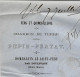 1855 ENTETE PEPIN PERTAT Dammartin Le Saint Père Haute Marne Pour Danelle Frères Maitres De Forges Le Buisson Près Wassy - 1800 – 1899