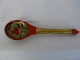 Vintage Khokhloma Wooden Spoon Hand Painted In Russia Russian Art #2146 - Cucharas