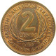 BRITISH CARIBBEAN TERRITORIES 2 CENTS 1965  #a092 0563 - Territoires Britanniques Des Caraïbes