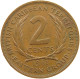 BRITISH CARIBBEAN TERRITORIES 2 CENTS 1961 Elizabeth II. (1952-2022) #c014 0457 - Territoires Britanniques Des Caraïbes