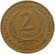 BRITISH CARIBBEAN TERRITORIES 2 CENTS 1958 Elizabeth II. (1952-2022) #c014 0453 - Territoires Britanniques Des Caraïbes