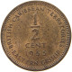 BRITISH CARIBBEAN TERRITORIES 1/2 CENT 1955 Elizabeth II. (1952-2022) #a051 0123 - Caribe Británica (Territorios Del)