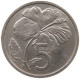 COOK ISLANDS 5 CENTS 1972 Elizabeth II. (1952-2022) #a053 0801 - Isole Cook