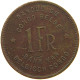 CONGO BELGIAN FRANC 1944  #a067 0299 - 1934-1945: Leopold III